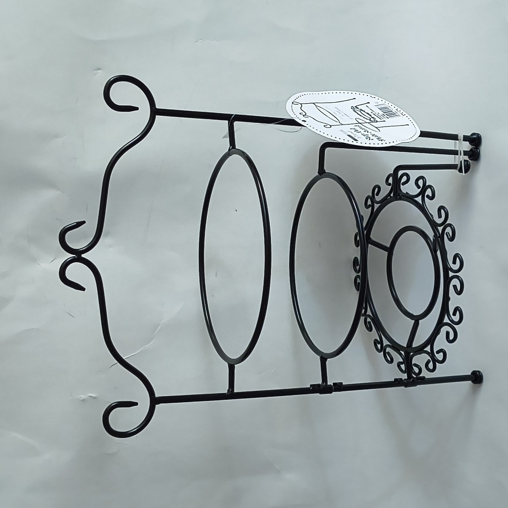 SALE: Elegant Black Metal Tiered Stand